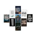 Motivational Sticker Posters 4x6 Inch Pack of 40 Inspirational Quotes for Room and Office Decor. 