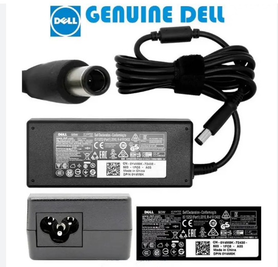 DELL Laptop Charger for Latitude E6400 E6410 E6420 E6430 E6440 with free  Power Cable- 90W