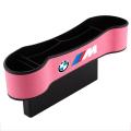 1Pcs Car Seat Slot Storage Box Gap Seam Pocket Car Storage Box For BMW X1 X3 X5 X6 F30 F34 E60 E90 F10 E34 E36 F20 G30 F15 F16 （# Pink ）. 