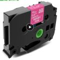 1PC TZe-MQP35 Label Tape Compatible for Brother Label Maker 12mm 0.47 Inch Coloured Laminated TZMQP35 White on Berry Pink.. 