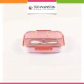 Techmanistan 4 Compartments Bento Box With Fork, Kids Lunch Box with Accessories, Lunch Box, Kids School Tiffin Box. 