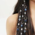 16pcs Evil Eye Design Alloy Hair Braids Ring - Dreadlock Hair Accessories Loc Hair Jewelry for Braids for Women and Girls. 