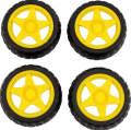 65mm Smart Robot Car Tyres Wheel for Gear Motor (Yellow) Arduino control motor. 