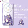 Jizetin for Redmi 14C Back Cover Crystal Transparent Genshin Impact For Girls Soft Full Camera Cover Protection Phone Cases. 