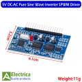 5V DC-AC Pure Sine Wave Inverter SPWM Driver Board EGS002 12Mhz Crystal Oscillator EG8010 + IR2113 Driving Module LCD by Electrica. 