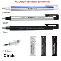 Tombow Mono Eraser sketching eraser (Zero) 2.3mm (Round) PVC Free Eraser 57305 tom bow sketch MONO zero eraser round refillable precision Tip Eraser. 
