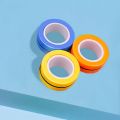 Stress Relief Magnetic 3 Rings - Magnetic Ring Fidget Toy, Finger Fidget Spinner, Decompression Toy for Stress and Anxiety Relief. 
