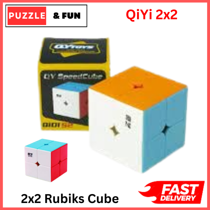 QiYiOriginal Rubiks Cube 2x2 Stickerless Best Quality Fast Speedy Magic Rubik Speed Cube Educational Puzzle Toys QiYi