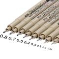 1 Pc The Best Quality Black Technical Graphic Fine Line Drawing Pen Sketch Ink Marker Pens 0.05-0.8mm for Hook Line Painting Pen. 
