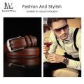 LouisWill Men’s Belt Genuine Leather Belt For Jeans Men Fashion Design Belt Pin Buckle With Leather Strap 120cm Adjustable Length Belt Business Dress Male Belt. 