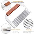 New Crinkle Cutting Tool French Fry Slice Vegetable Cutter Stainless Steel Wave Potato Cutter. 