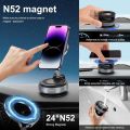 Vacuum Magnetic Phone Holder for Car, 2025 Vmag-S1, Suction Phone Mount 360° Rotatable, Foldable & Adjustable, for iPhone 16 Pro MAX 15 14 13 12 & Android. 