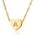 Customized Name Letter Words Heart Necklaces Custom Jewelry Gold Color Chain Necklace For Couple Men Women Lovers Girls Boy Gift. 