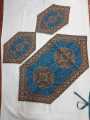Persian Design Center Table Runner & Side Table Mat - 3 Pc Set. 