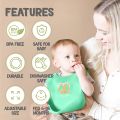 Silicone Bibs for Babies & Toddlers - Adjustable and Durable  Waterproof Silicone Bib. 