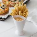 2 in 1 French Fry Cone with Dipping Cup French Fries Holder With Ketchup Bowl. 