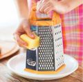 Stainless Steel Manual Grater Kadu Kash 6 Sided for Cheese Fruits Vegetables And More 6x5 inches. 