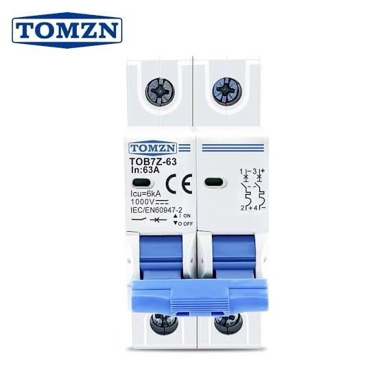 Original Tomzn 32A | 63A 2Pole DC Circuit Breaker 1000V For Solar System