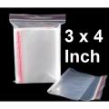 30 Zip lock vacuum plastic bags 3 x 4 inch Resealable for Small items, gifts etc. 
