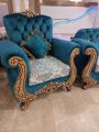 MF Furnishing & Co Tufted Royal 5 Seated Sofa Set 3+1+1 In Order Velvet Fabric + Printed Seats Tufted Back. 