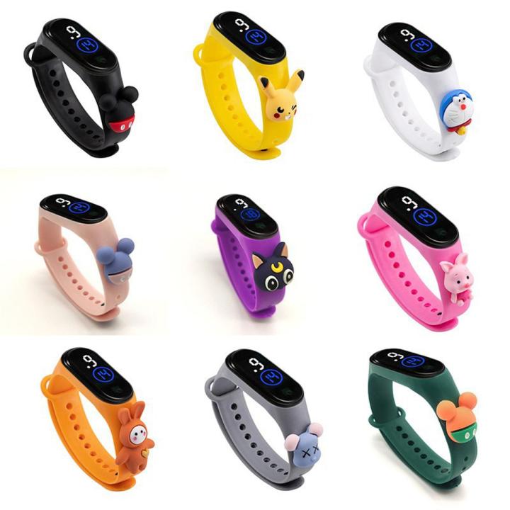 Led Cartoon Digital Watch Electronic Relo Watch Children'S Sports Waterproof For Kids Boys Girls