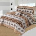 Comforter Set 7pcs King Size Polyester Cotton 76/68 thread by HANIA TEXTILE. 