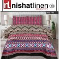 Fancy Bed-sheet Cotton Double Bed Sheet Set - King Size (1 Sheet and 2 Pillow Covers) by NISHAT LINEN. 