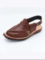 Norozi Kheri AKA Nawabi Kheri - Hand Crafted Mustard Shine Quetta Norozi Chappal With Double Sole - Hand Made Footwear Pure Leather - Norozi kheri for men - The Adi Store. 