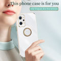 LECOMES for Realme GT Neo2 Back Cover with Ring Holder Stand Luxury 6D Plating Shiny Bling Case Square Edge Soft Silicone Mobile Phone Cases Pouch. 