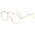 Tony Stark Glasses Men Women Magnifier Reading Eyewear Steampunk Blue Light Blocking Square Eyeglasses Plus Diopter +0.5 +6. 