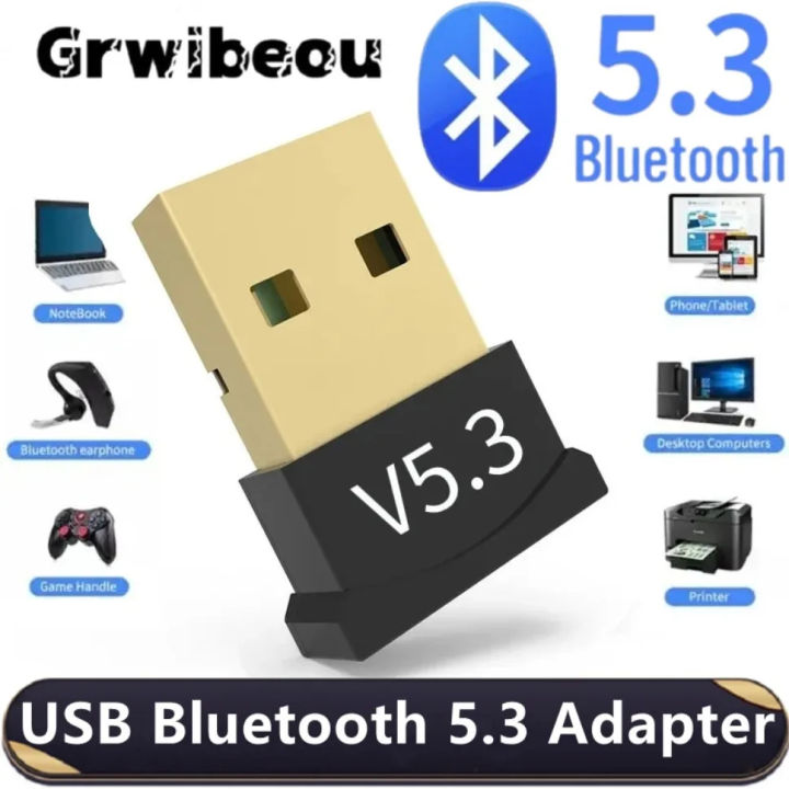 Wireless USB Bluetooth Transmitter V 5.3 CSR Mini Dongle Adapter USB 2.0 CSR 5.1 Audio Receiver For Win 8 10 PC Computer Laptop