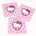 HELLO KITTY THEME NAPKINS - PACK OF 20 NAPKINS - HELLO KITTY NAPKINS. 