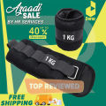 HR SERVICES ANKLE WEIGHTS 1 KG x 1 KG = 2 KG, Pair Weight Bearing Ankle wrist Strap Leg Strength Resistance Bands for Speed Training Running Exercise Workout Fitness Band. 