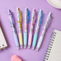 1/6Pcs Set 0.5mm Black INk Press Gel Pen Sanrio Cute Examination Signature Pen School Supplies. 