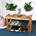 Bamboo Wooden Shoe Rack with Sitting Stool. 