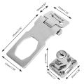 2.5 inch Hasp Locks with Keys, Chrome Plated Twist Knob Keyed Locking Hasp for Drawers, Cabinets, Closets, Boxes, Showcase (Silver). 
