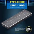 External Hard Drive, 2TB Portable Hard Drive External Type-C USB 3.0 for PC, Laptop and Mac(2TB-B Black). 