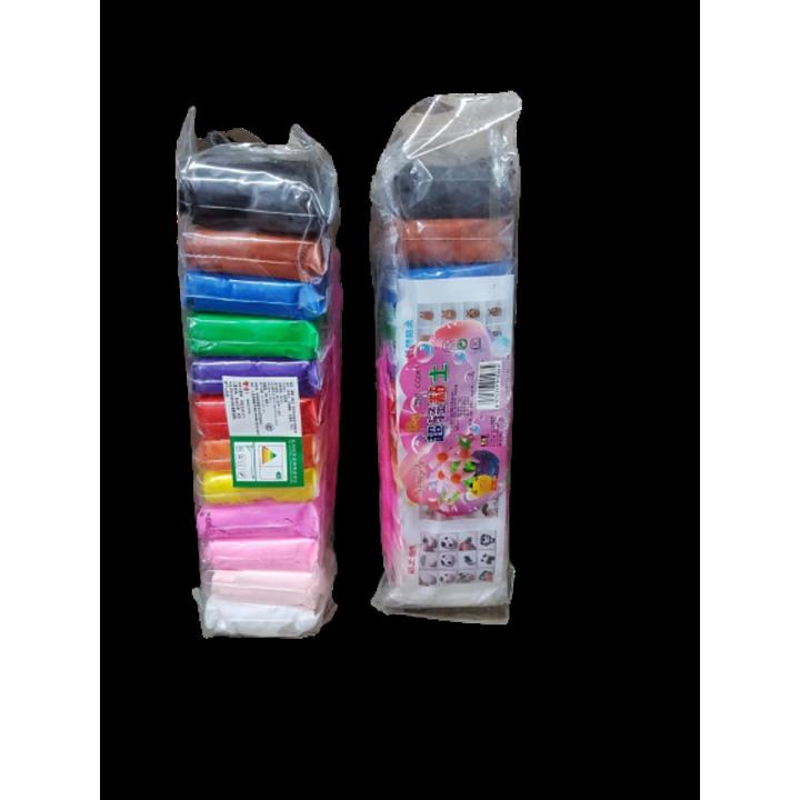 Pack of 2-12 Pcs Set Playdough Super Light Soft Polymer Clay / Air Dry Polymer Clay with Free Tools