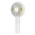 Benks Mini USB Rechargeable Handheld Desktop 3 Adjustable Speed Cooling Fan with Cell Phone Holder (White). 