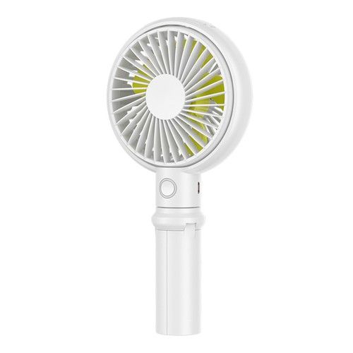 Benks Mini USB Rechargeable Handheld Desktop 3 Adjustable Speed Cooling Fan with Cell Phone Holder (White)