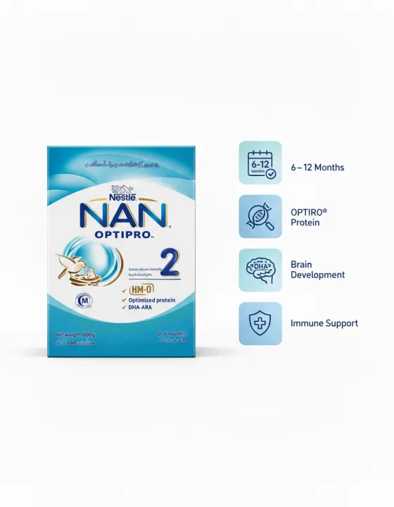 Optipro Protein NAN OPTIPRO-2 Follow-Up Formula | 300g / 600g | Infant Milk 6–12 Months ...