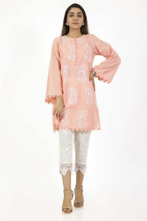 EGO Fall Collection 2019  Mighty Paisley  Peach Cotton Kurti For Women