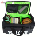 SNKR Bag by Sneaker Myth – Black Oxford Waterproof Shoe Bag with 3 Adjustable Dividers, 2-in-1 Hand & Shoulder Bag for Travel, Gym, Sports, Day Trips & Business – Lightweight & Durable. 