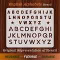 English Alphabets reusable stencil for wall decoration, Furniture , Canvas DIY Home decoration by imart Stencils. 