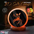 Gift Mall -  Sufi Whirling Dance 3D Acrylic Sheet Printed 7 Color Changing USB Himalayan Salt Lamp for Home Decoration, Night Light, Pink Salt Lamp, Asthma and Allergy Patients to Clean Room Atmosphere - SLP. 
