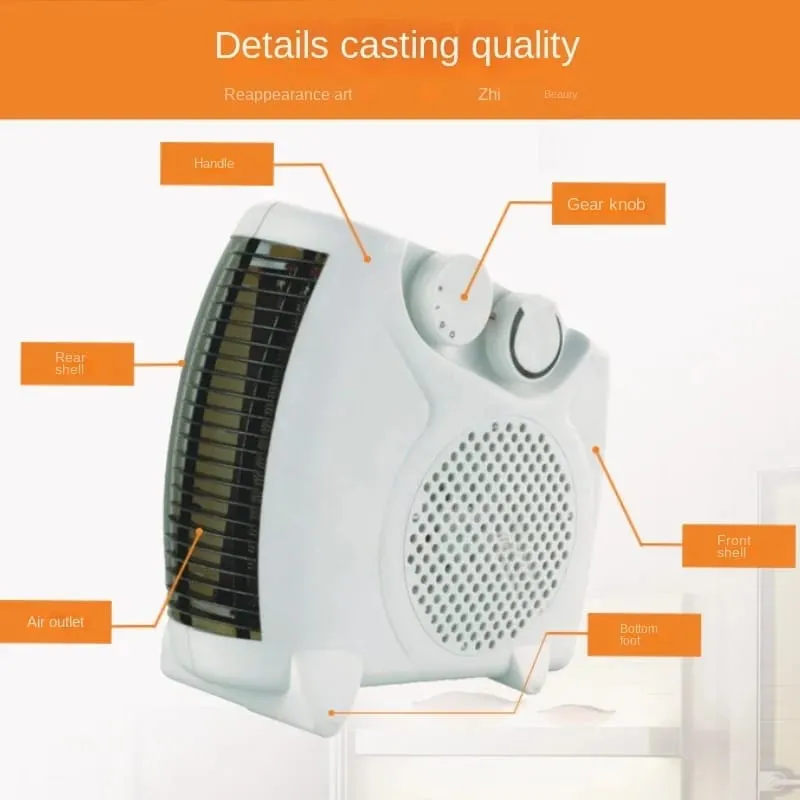 Room Heater Fan Electric Heater Dual Thermal Control