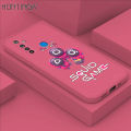 Hontinga for Realme 5 5I 5S 6I Case Cute Cartoon Cute Squid Game Character Phone Cover Square Liquid Silicone Shockproof Protective Cases. 