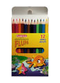 Goldfish Flupa 12 Colour Half Size Pencil Cardboard Packet (01 Pack). 