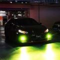 MINI CAR HEADLIGHT LAMP LED Headlight Green colour H11. 