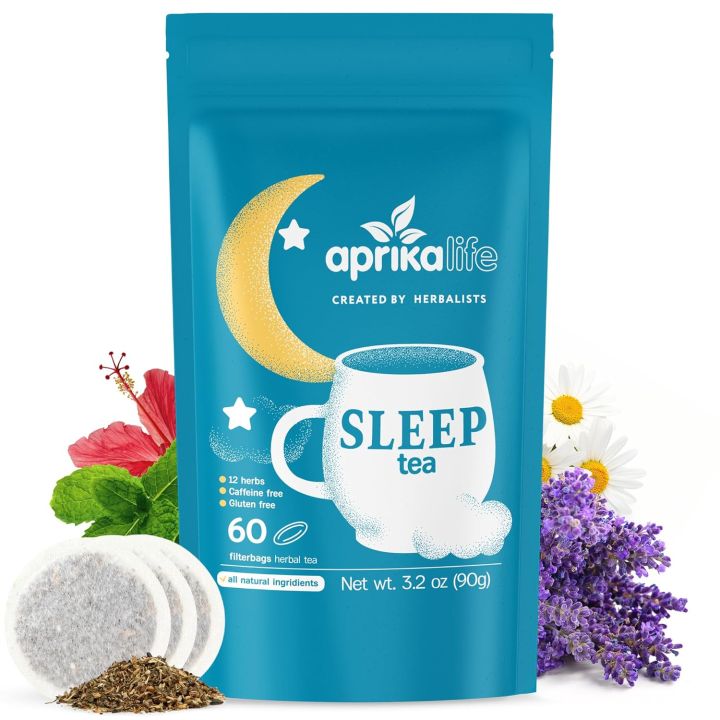 Aprika Life Sleep Tea for Bedtime Relaxation & Stress Relief – Natural ...